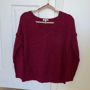 Maroon Scoop Neck Sweater